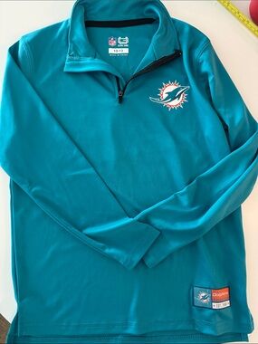 NFL Miami Dolphins Teal 1/4 Zip Pullover 10/12